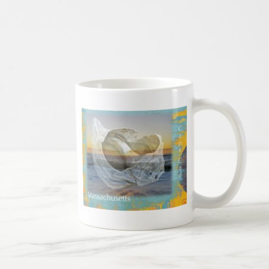 Seashell & Surf - Massachusetts auf Cape Cod Kaffeetasse (Rechts)