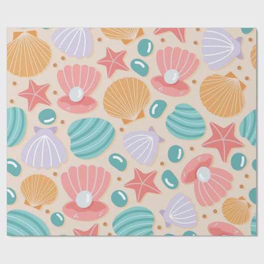 Seashell Symphony Geschenkpapier (Flach)