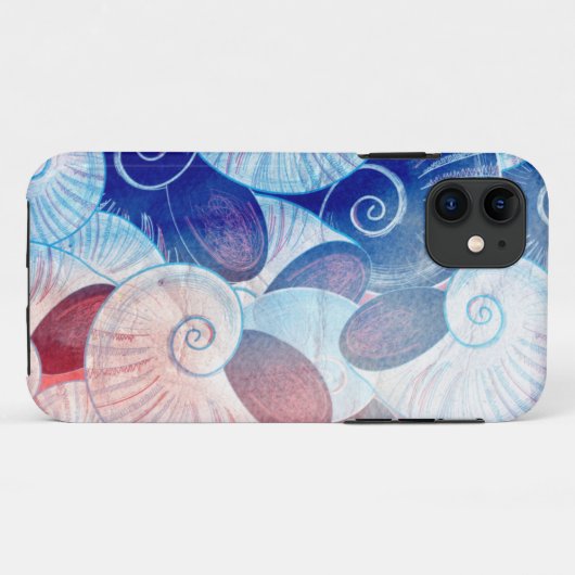 Seashell-Szenen-Muster Case-Mate iPhone Hülle (Rückseite (Horizontal))