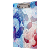 Seashell-Szenen-Muster Klemmbrett (Links)