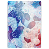 Seashell-Szenen-Muster Klemmbrett (Rückseite)