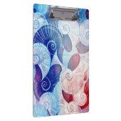 Seashell-Szenen-Muster Klemmbrett (Rechts)