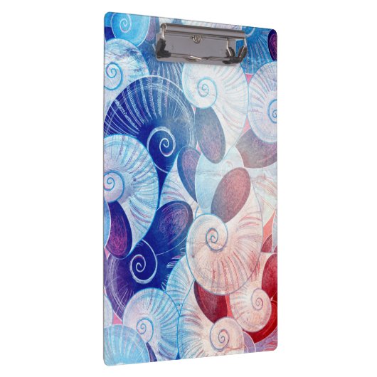 Seashell-Szenen-Muster Klemmbrett (Rechts)