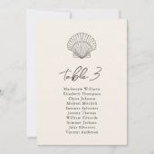 Seashell Table Seating Chart Beach Hochzeitkarte Einladung (Vorderseite)