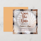 Seashell Theme Personalisiert Save the Date-Karte Date (Vorne/Hinten)