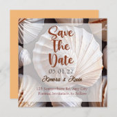 Seashell Theme Personalisiert Save the Date-Karte Save The Date (Vorne/Hinten)