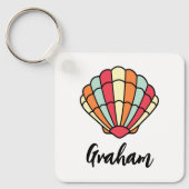 Seashell Themed Key Chain Beach Personalisiert Schlüsselanhänger (Vorderseite)