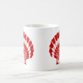 Seashell - tief rot und weiß kaffeetasse (Mittel)