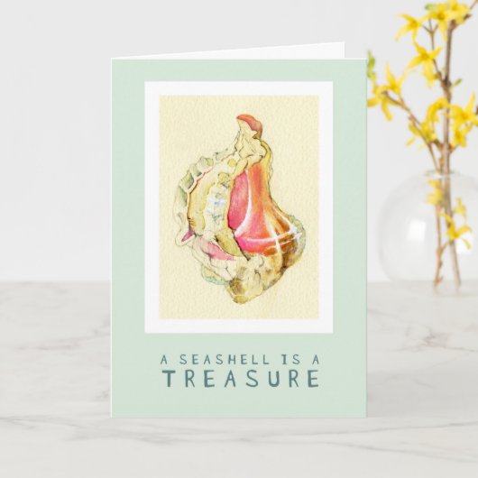 Seashell Treasure 12x18 Folgekarte Karte (Gelbe Blume)