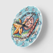 Seashell Treasures  Runde Wanduhr (Winkel)