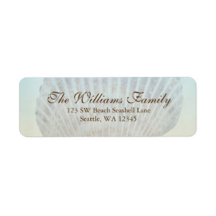 Seashell Tropical Beach Custom Address Label