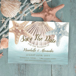 Seashell Tropical Beach Hochzeit Save The Date