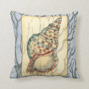 Seashell und Baumaste Kissen