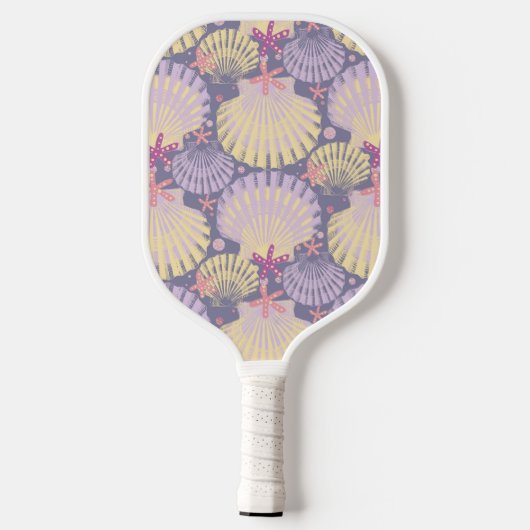 Seashell- und Starfish-Küste Pickleball Schläger (Rückseite)