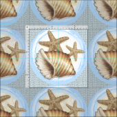 Seashell und Starfish Stoff (Kachel)