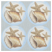 Seashell und Starfish Stoff (Nahaufnahme)