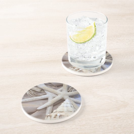 Seashell-Untersetzer Sandstein Untersetzer (Seite)