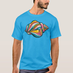 Seashell Vacation Beach Whimsical Pop Art T-Shirt