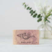 Seashell Vintag Ocean Beach Thema Textur Visitenkarte (Stehend Vorderseite)