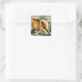 Seashell Vintage Beach Square Sticker (Tasche)