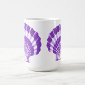 Seashell - violett und weiß kaffeetasse (Mittel)