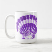 Seashell - violett und weiß kaffeetasse (Links)