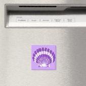 Seashell - violett und weiß magnet (In Situ (Geschirrspüler))