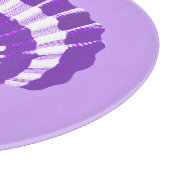 Seashell - violett und weiß schneidebrett (Ecke)