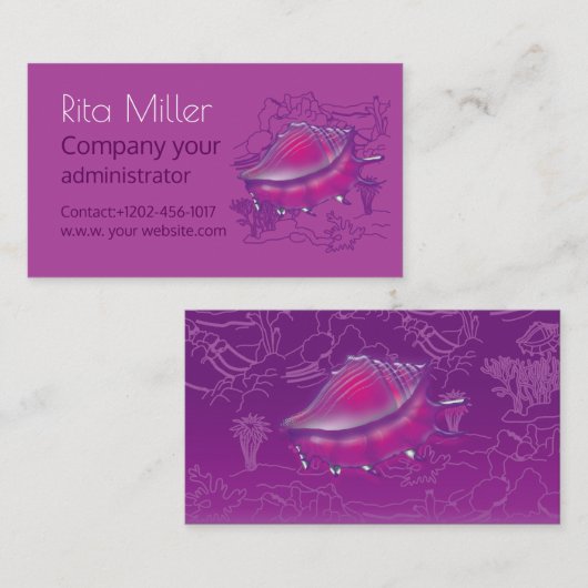 Seashell Visitenkarte (Vorne/Hinten)