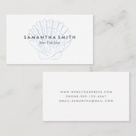 Seashell Visitenkarte (Vorne/Hinten)