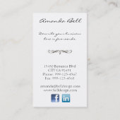 Seashell-Visitenkarte Visitenkarte (Rückseite)