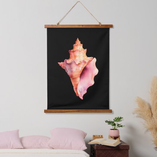 Seashell Wall Tapestry Wandteppich Mit Holzrahmen (Schlafzimmer)