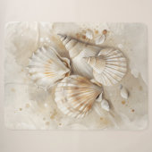 Seashell Watercolor Coastal Sherpadecke (Vorderseite (Horizontal))