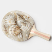 Seashell Watercolor Coastal Tischtennis Schläger (Seitenansicht)