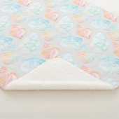 Seashell Watercolor Sherpa Blanket Sherpadecke (3/4)