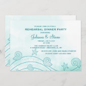 Seashell Wave Einladung (Vorne/Hinten)