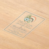 Seashell Wedding Acryleinladungen (Ablage )