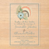 Seashell Wedding Acryleinladungen (Vorderseite)