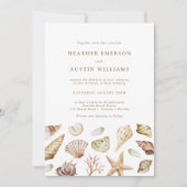 Seashell Wedding Einladung (Vorderseite)