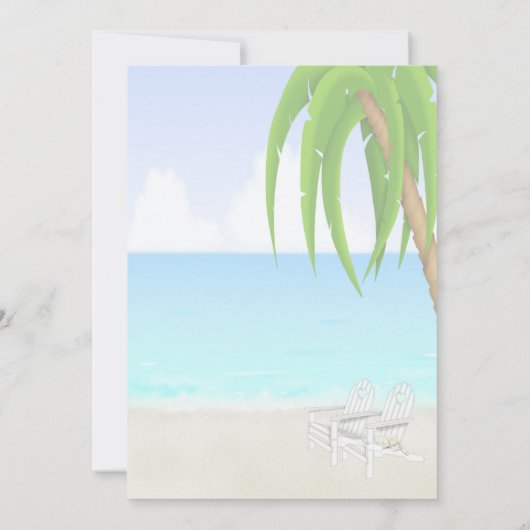 Seashell Wedding Einladung (Rückseite)