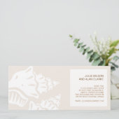 Seashell Wedding Einladungen Elegantes modernes De (Stehend Vorderseite)