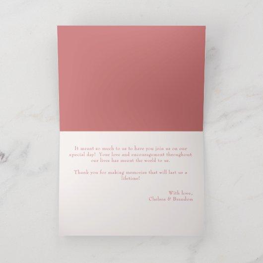 Seashell Wedding Gold Foil Dankeschön Karte (Innen Mitte)