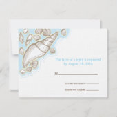 Seashell Wedding Response Card RSVP Karte (Vorderseite)