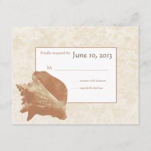 Seashell Wedding Response RSVP Karte