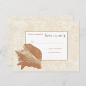 Seashell Wedding Response RSVP Karte (Vorne/Hinten)