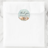Seashell Wedding Runder Aufkleber (Tasche)