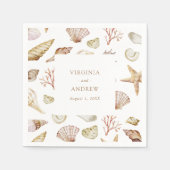 Seashell Wedding Serviette (Vorderseite)
