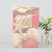 Seashell-Weihnachtsbriefpapier Briefpapier (Stehend Vorderseite)