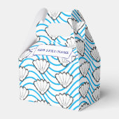 Seashell Weiß und Blau Wave Muster kundenspezifisc Geschenkschachtel (Vorderseite)