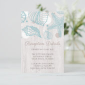 Seashell Whitewusel Wood Beach Empfang Cards Begleitkarte (Stehend Vorderseite)